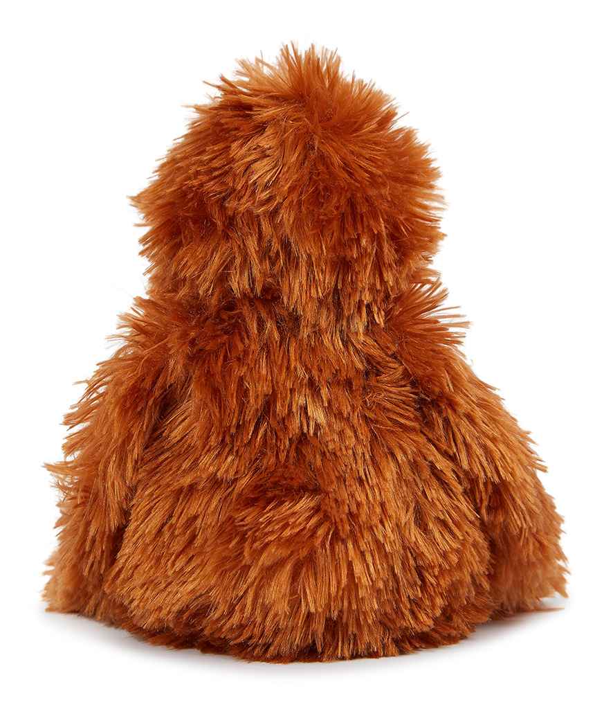 Brown fuzzy toy on a white background