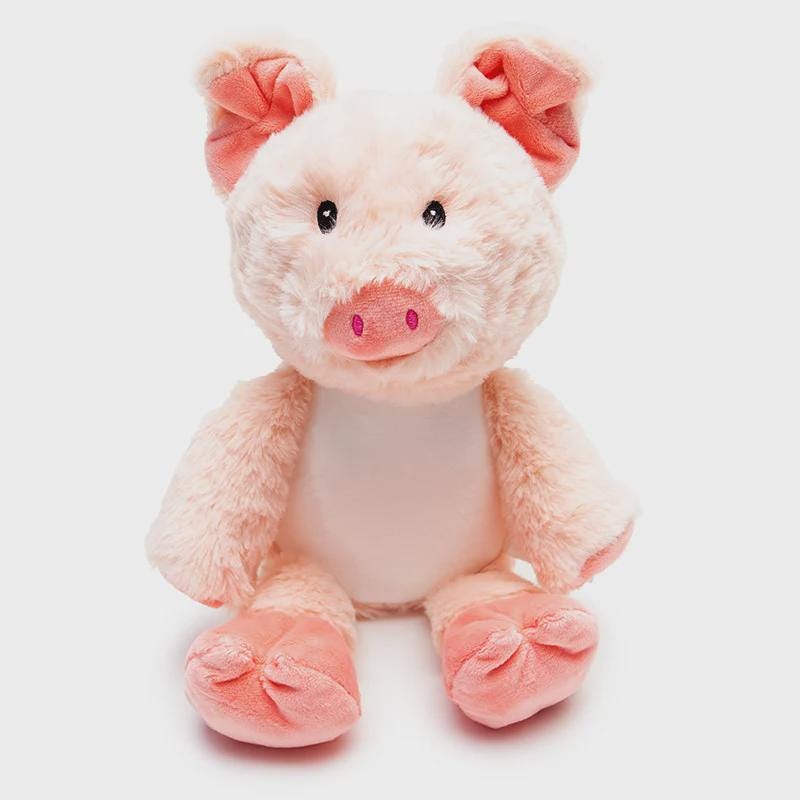 Personalised Printed Pig Plush Toy: Custom Name, Birth Block, Message • New Baby Gift • Birthday or Christening Keepsake, baby shower