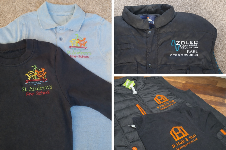 Personalised embroidered school uniform and workwear - custom name clothing for children