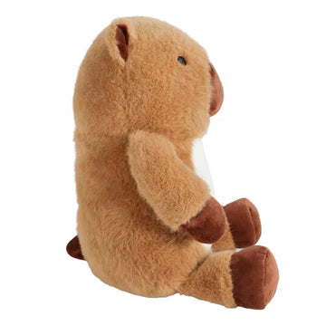 Plush toy capybara on a white background