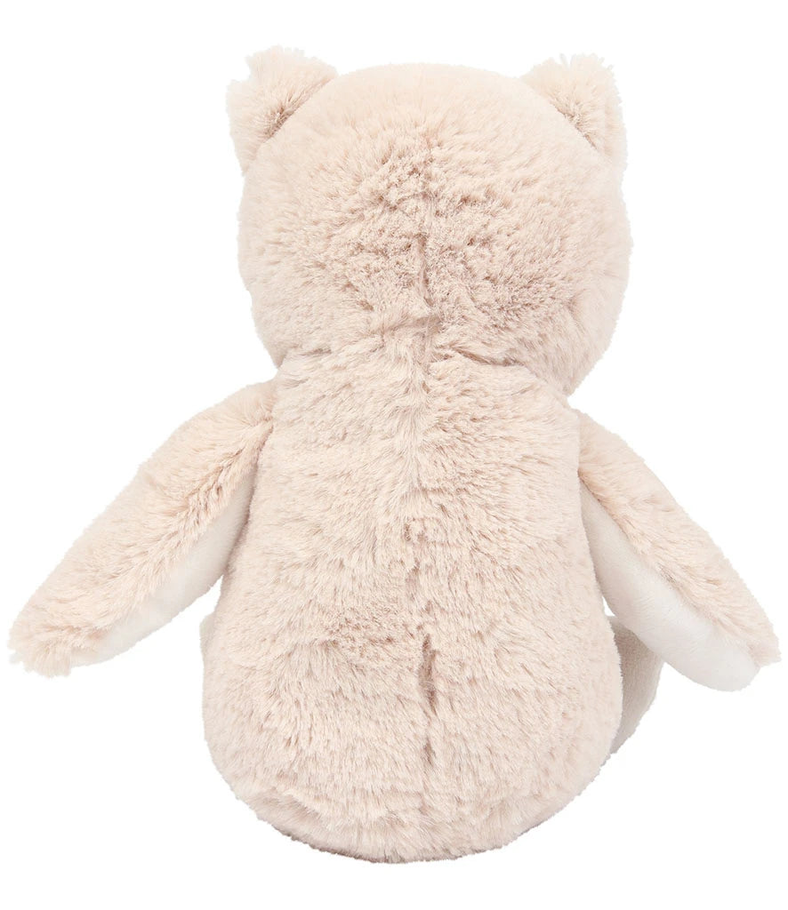 Plush toy with a neutral color on a white background