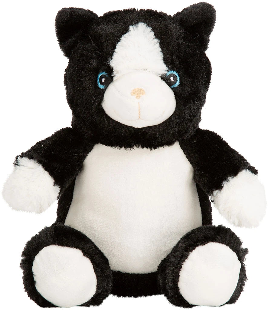 Black and white cat soft toy