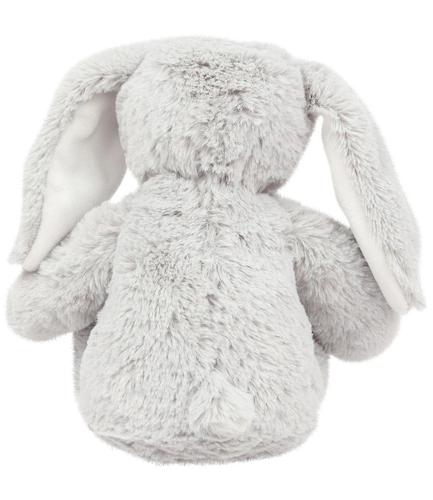 Personalised Printed Grey Bunny Rabbit • Soft Plush Toy • Baby Gift Keepsake • Nursery Decor • Birthday Present