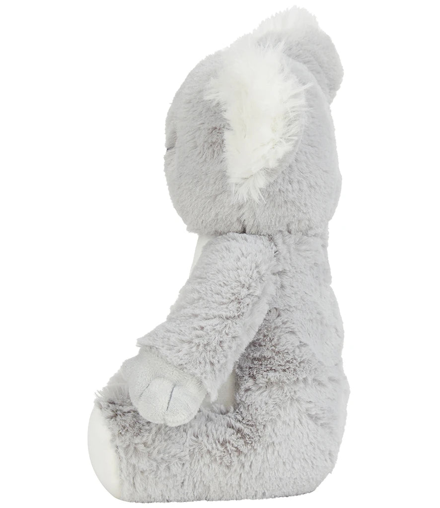 Plush toy koala on a white background