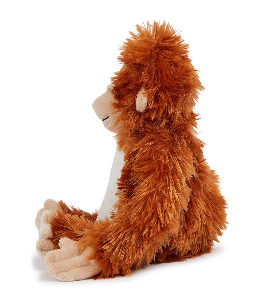 Plush monkey toy on a white background