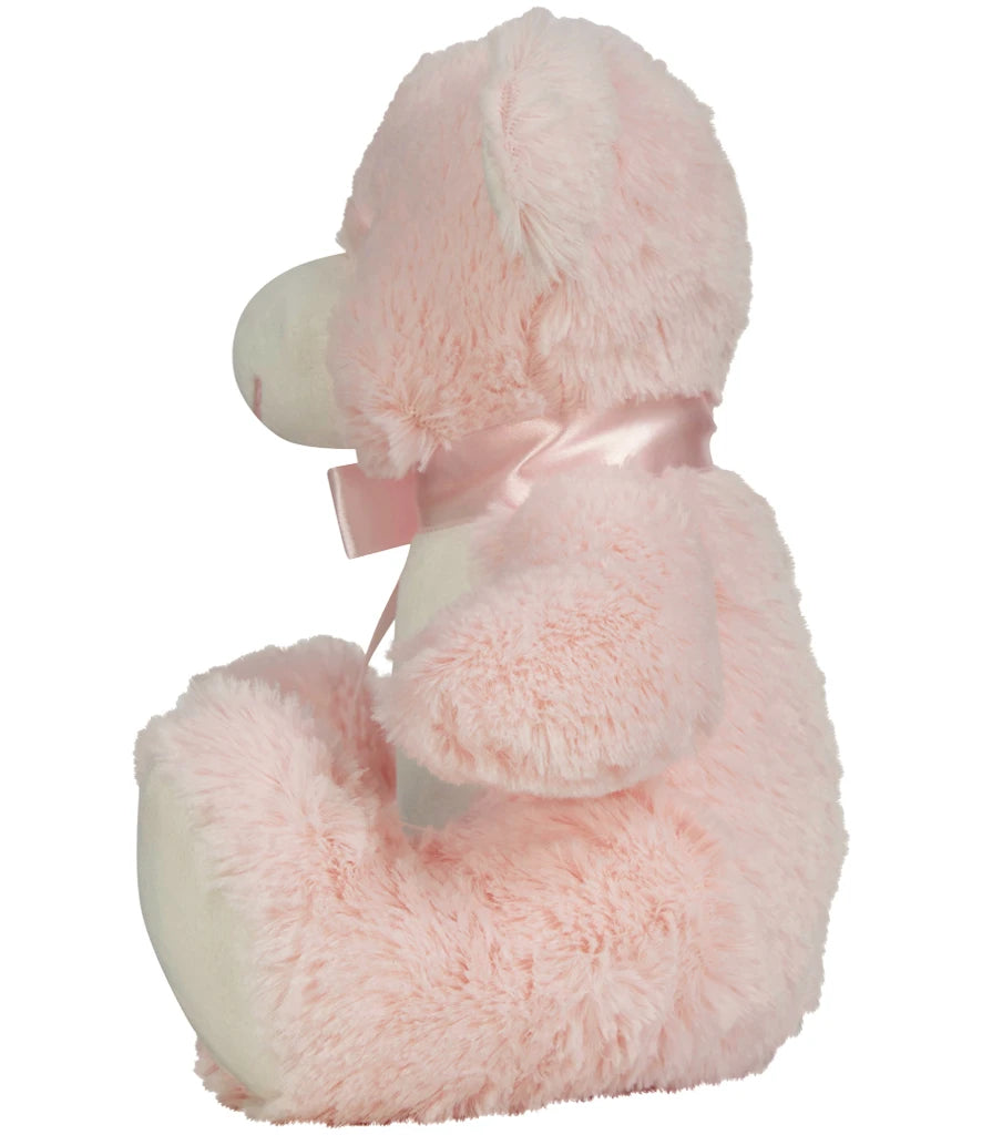 Pink plush snake toy on a white background