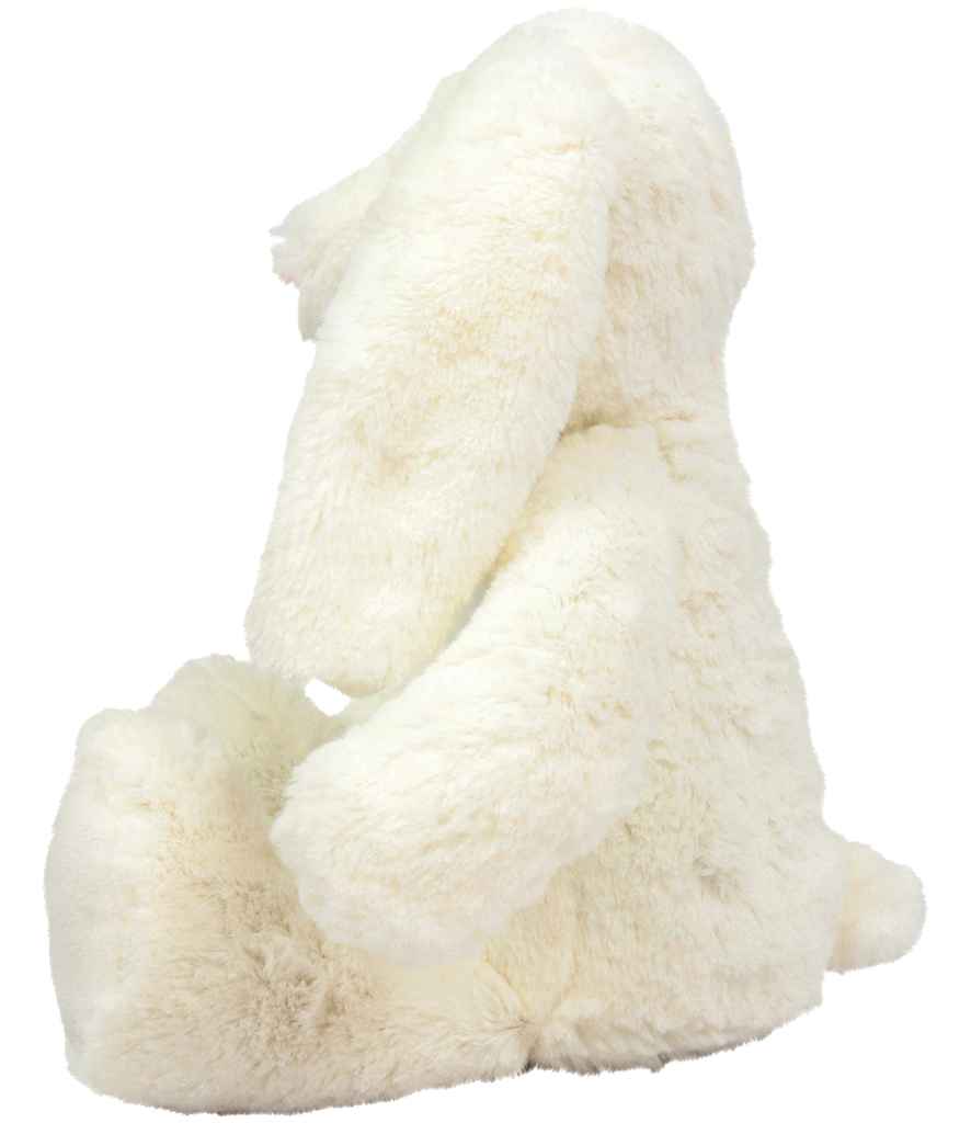 White plush bear toy on a white background