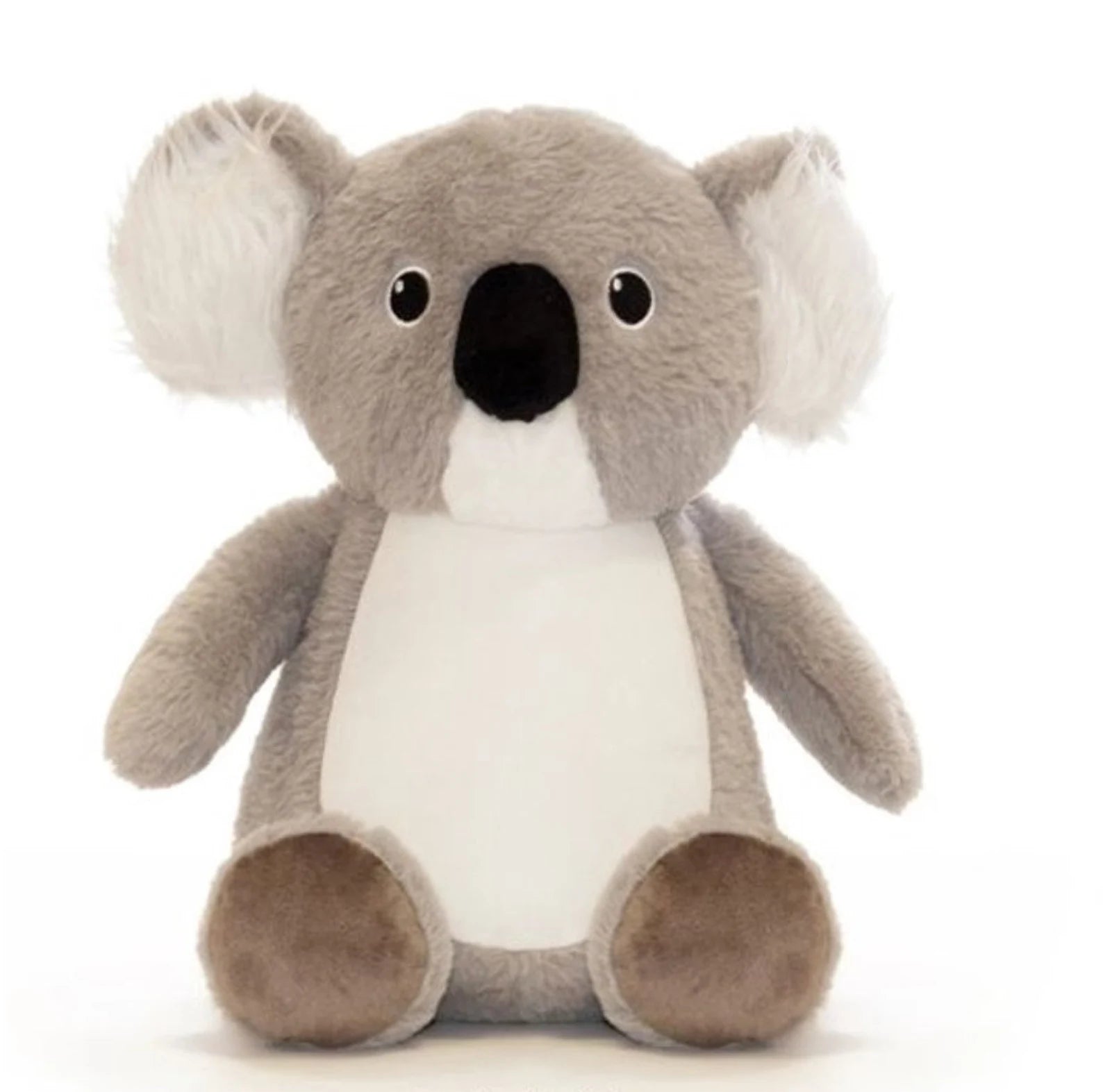 Plush toy koala on a white background