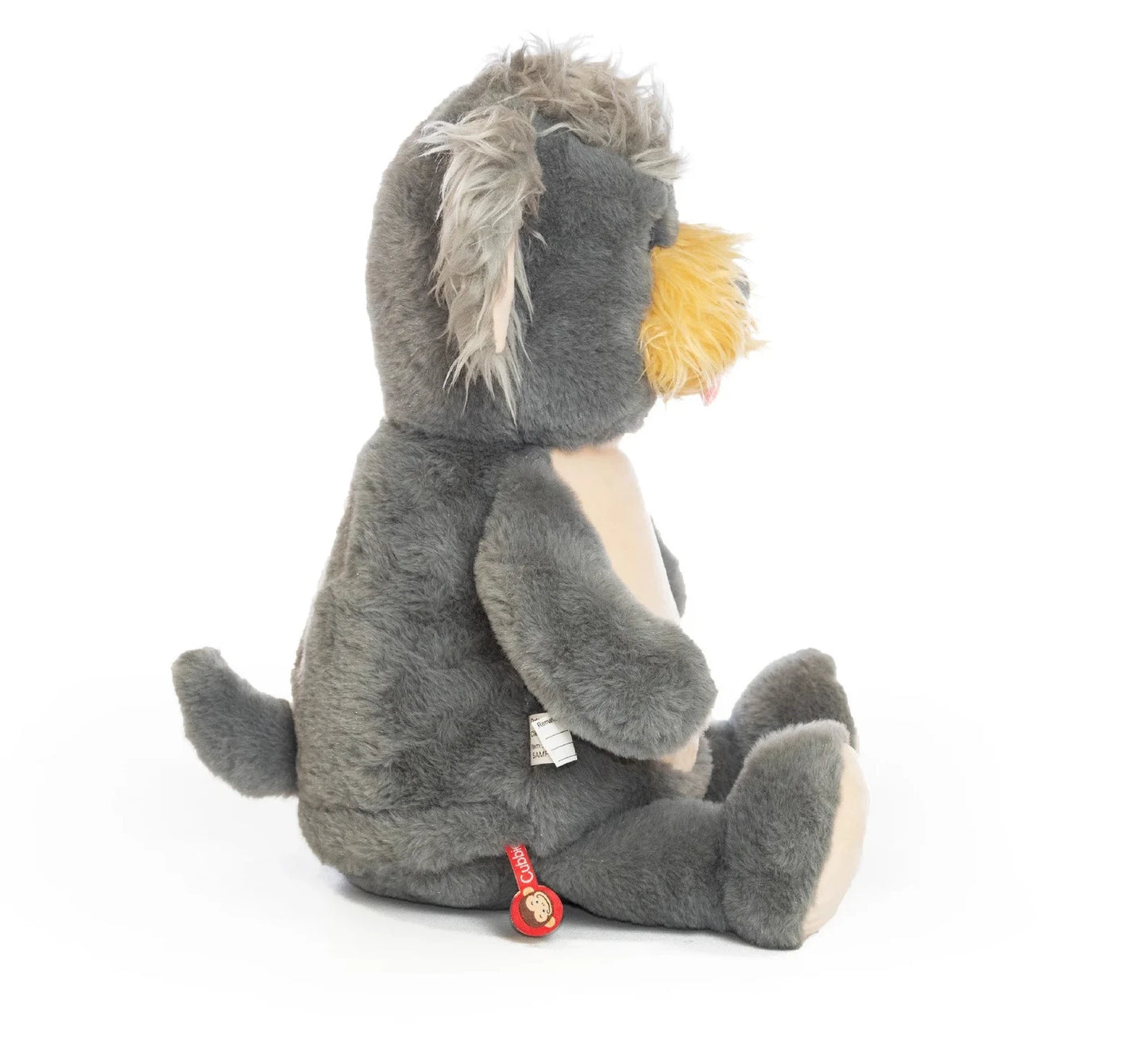 Plush toy dog with a white background