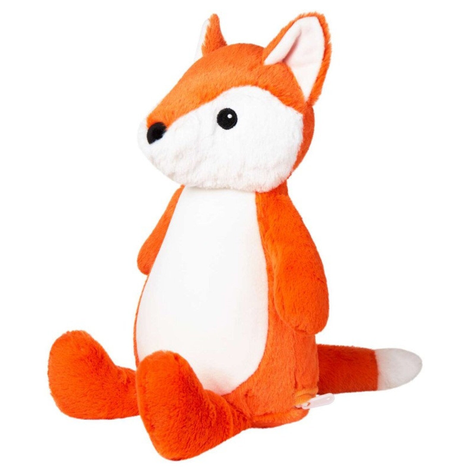 Plush fox toy on a white background