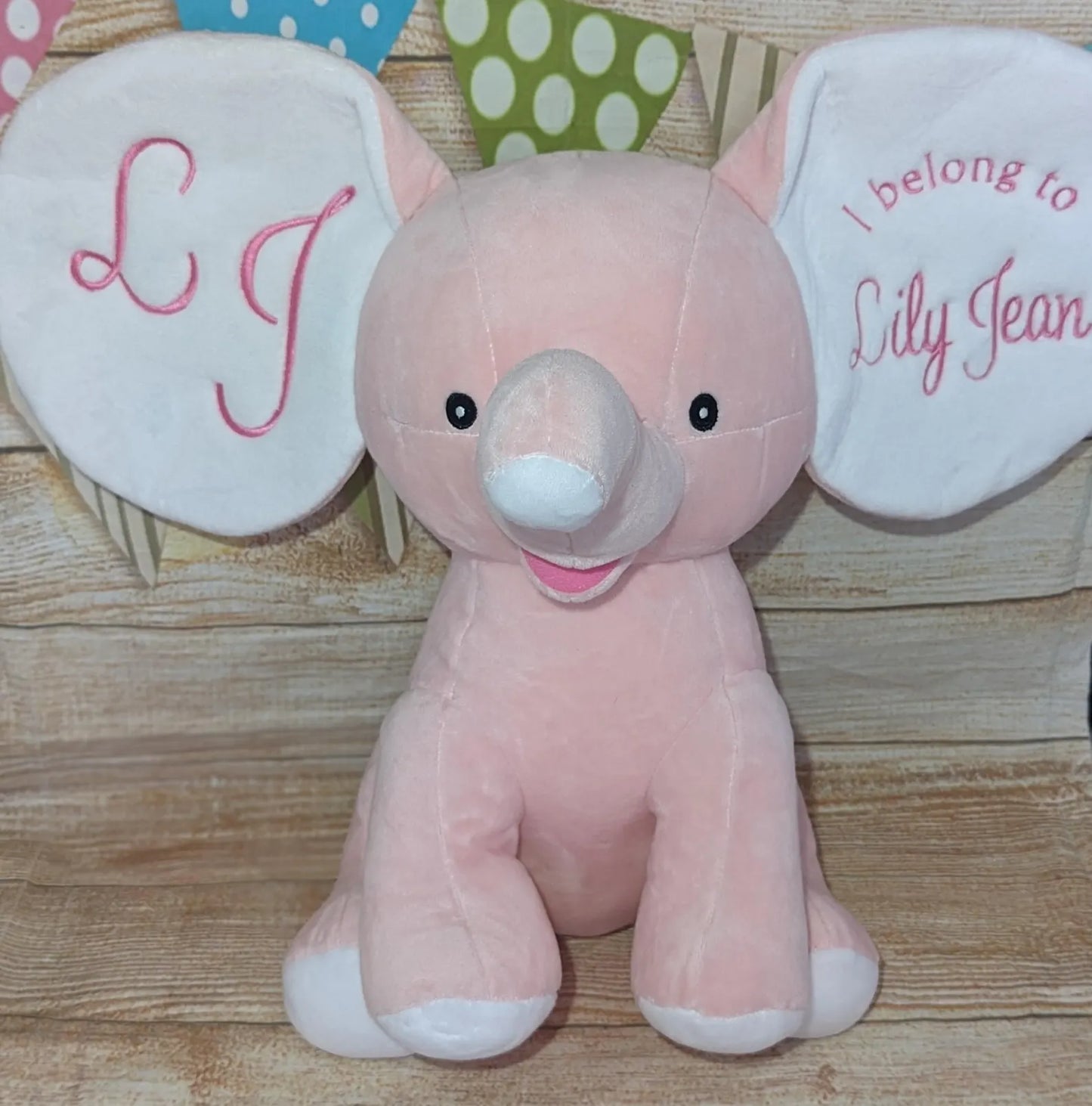 pink elephant soft toy
