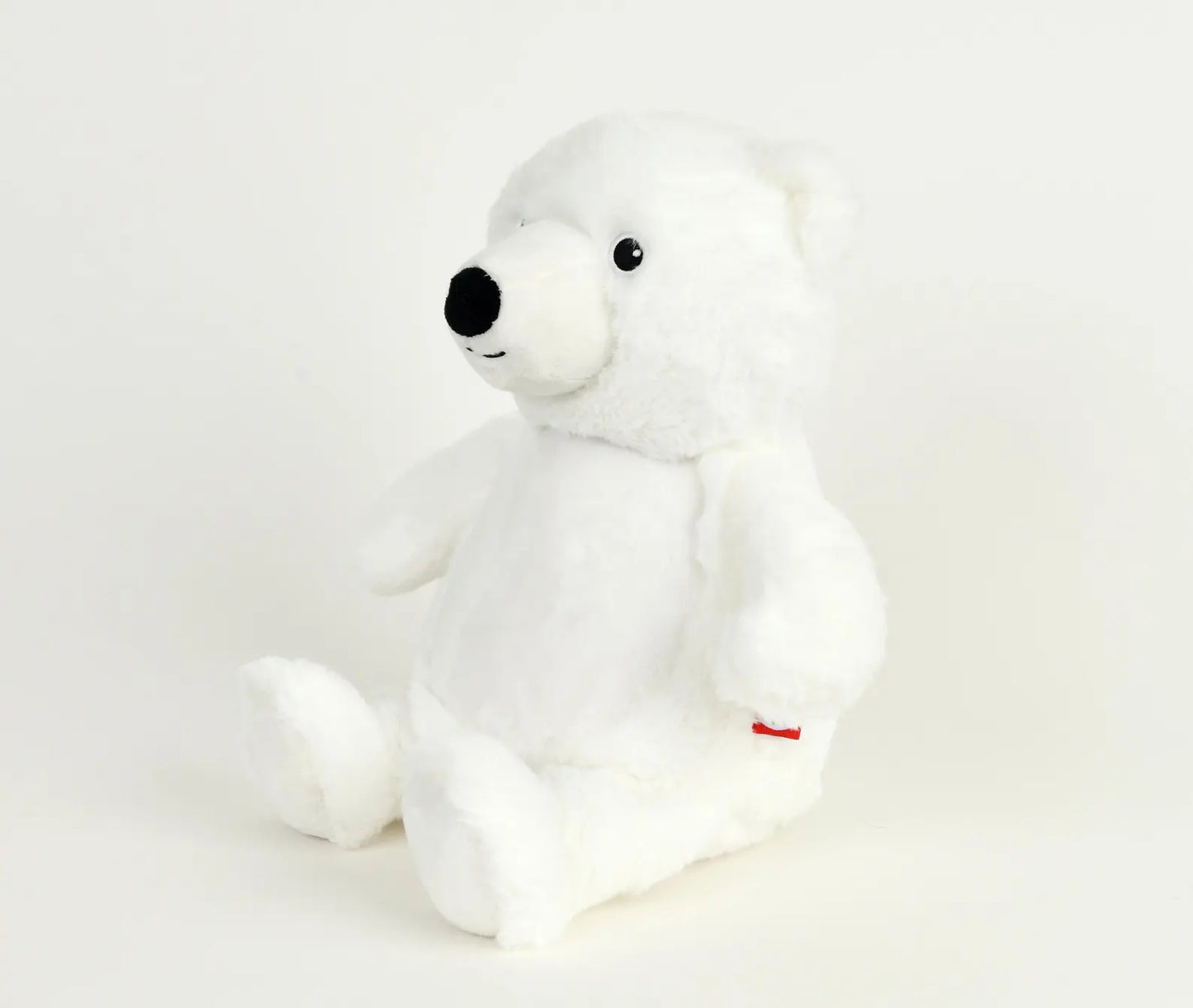 White plush toy on a white background