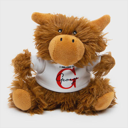 Highland Cow plush keyring, bag charm, 