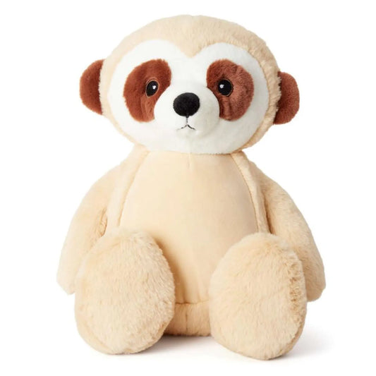 Plush toy meercat on a white background