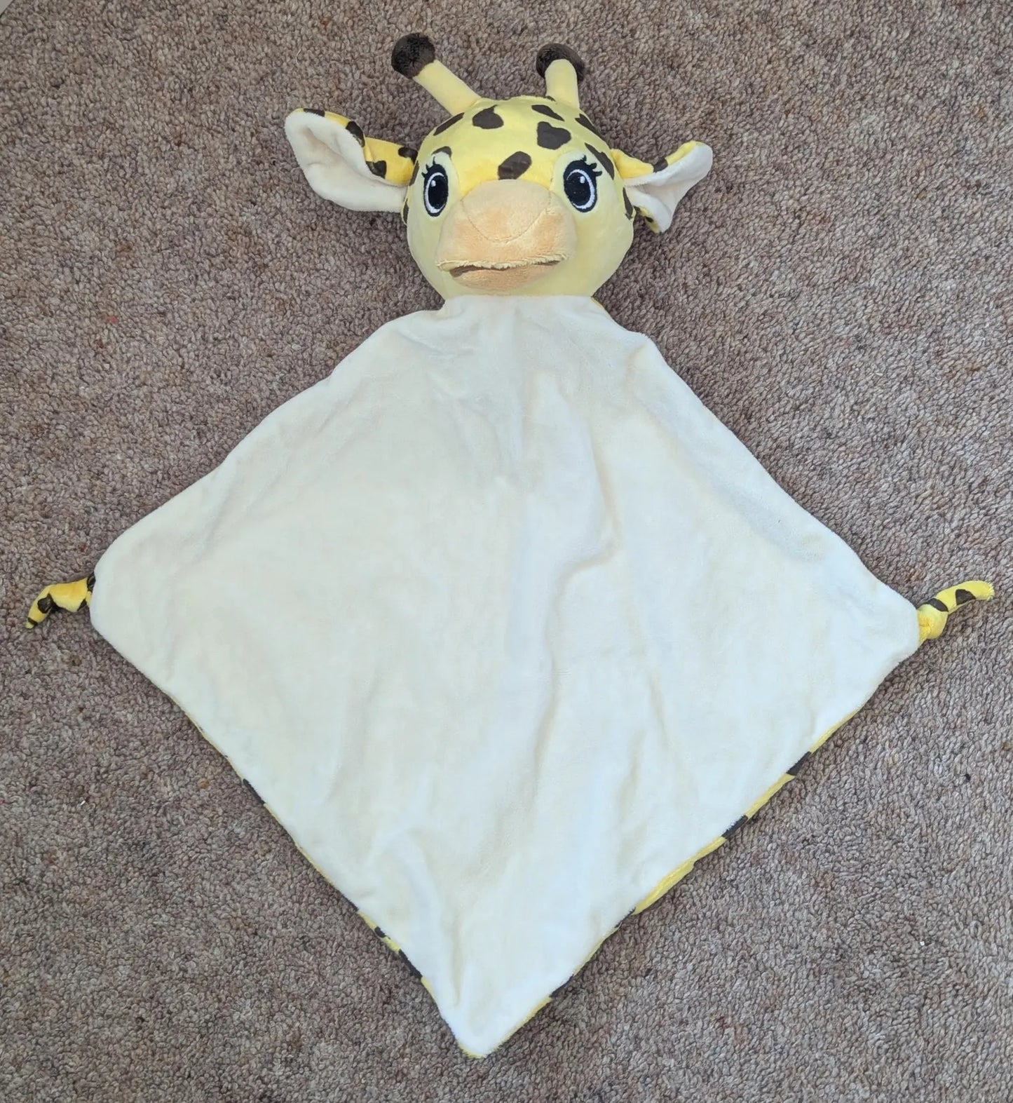 Giraffe plush baby comforter