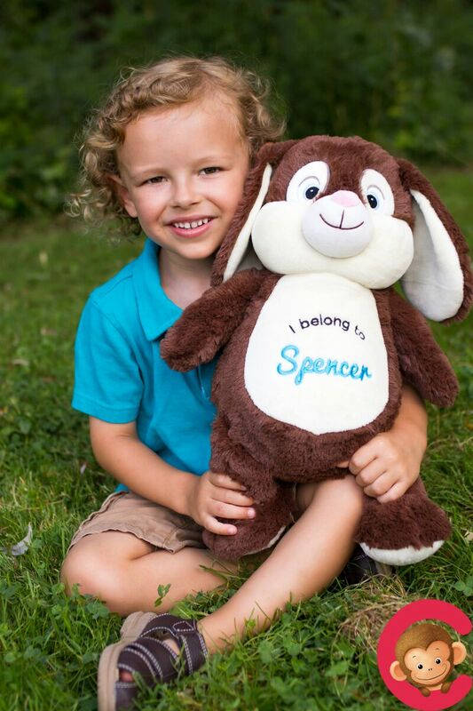 Personalised Embroidered Brown Bunny Rabbit Teddy • Baby Gift • Soft Cuddly Toy • Nursery Keepsake • Easter or Birthday Present, Cubbies