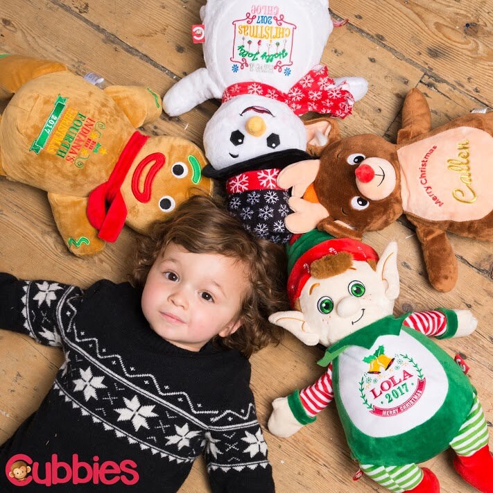 Personalised Embroidered Reindeer Baubles Plush • Christmas Nursery Decor • Soft Cuddly Toy • Baby Keepsake • Festive Gift Idea, Cubbies