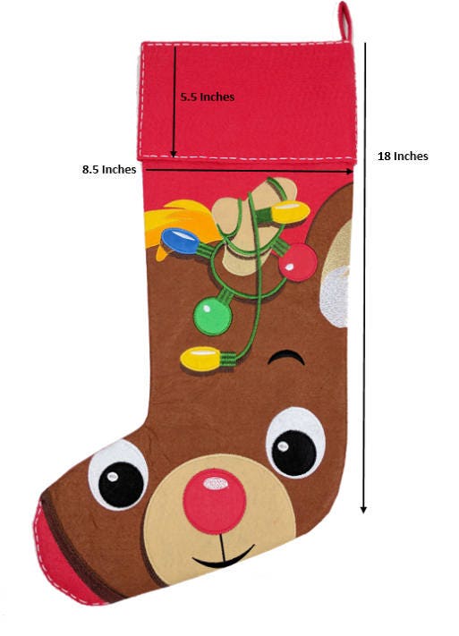 Personalised Snowman Christmas Stocking • Embroidered Name • Cosy Holiday Mantel Decor for Family Christmas Homes- Cubbies