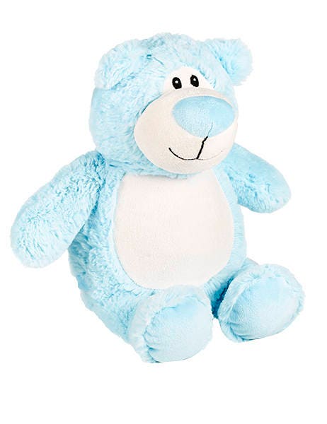 Personalised Embroidered Blue Teddy Bear, Cubbies Christening Gift