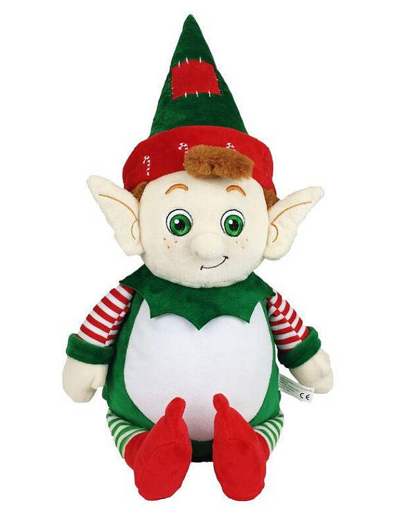 Personalised Elf Christmas Stocking • Embroidered Name • Fun Festive Fireplace Decor for Christmas Morning Magic- Cubbies
