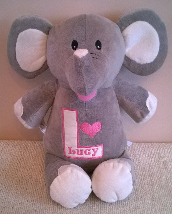 Personalised Elephant Baby Blankie • Soft Snuggly Comforter • Baby Shower Gift • Nursery Keepsake for Newborns- Cubbies