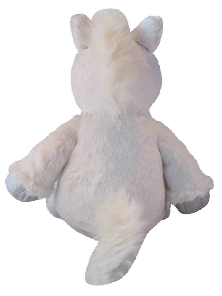Personalised Embroidered White Unicorn Plush • Magical Nursery Decor • Soft Cuddly Toy • Baby Gift Keepsake • Birthday Present