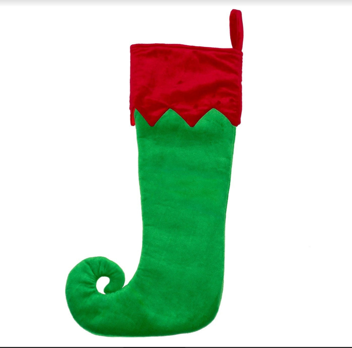Personalised Spotty Elf Toe Christmas Stocking • Embroidered Name • Fun Festive Fireplace Decor, Cubbies