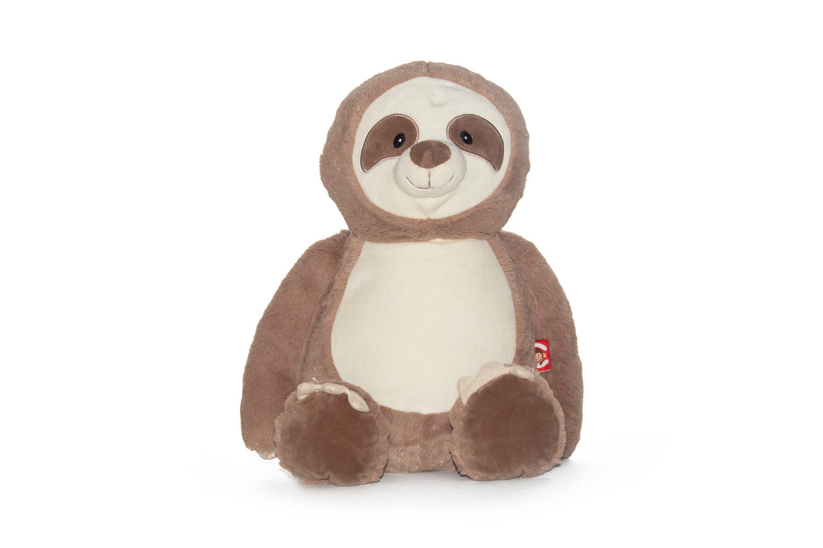 Personalised Embroidered Sloth Plush, Cubbies New Baby Keepsake