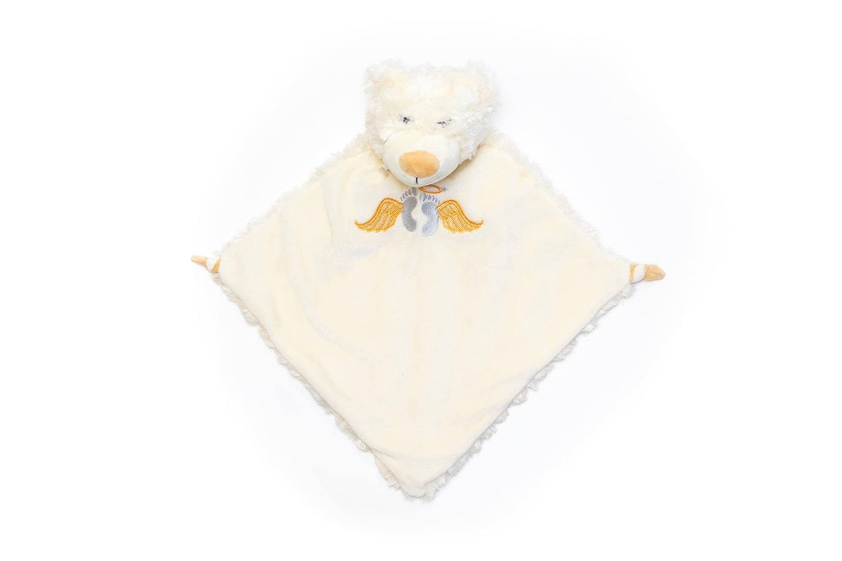 Personalised Guardian Angel Bear Comforter • Remembrance Blankie • Soft Memory Keepsake for Little Ones- Cubbies