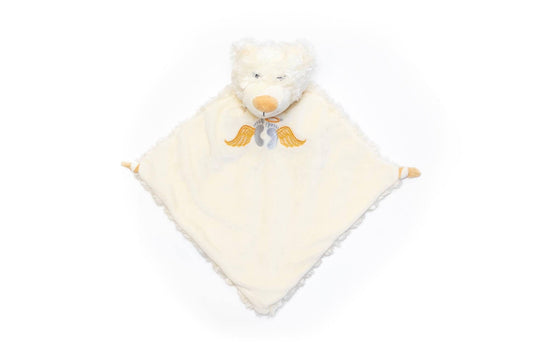 Personalised Guardian Angel Bear Comforter • Remembrance Blankie • Soft Memory Keepsake for Little Ones- Cubbies
