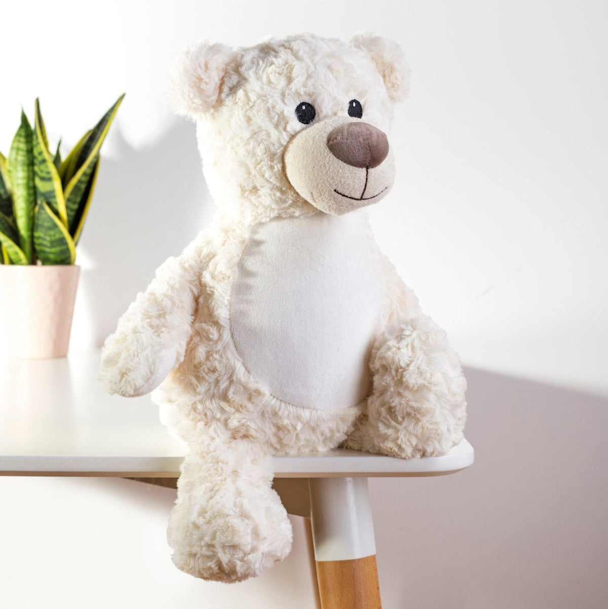 Personalised Embroidered Cream Teddy Bear, Tummi Christening Gift