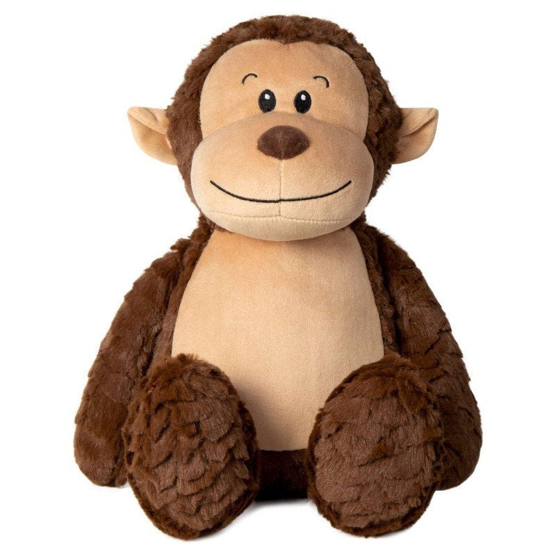 Personalised Embroidered Monkey Plush • Jungle Nursery Decor • Soft Cuddly Toy • Baby Shower Gift • Birthday Present