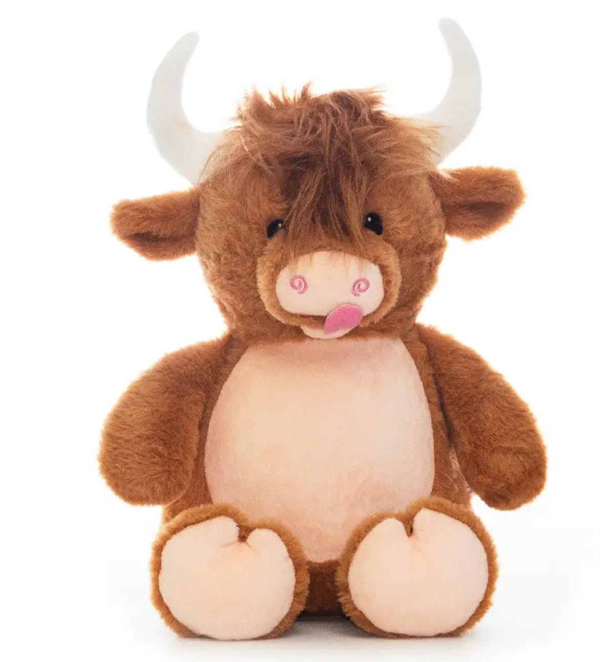 Personalised Embroidered Highland Cow Teddy • Soft Cuddly Plush • Baby Gift • Birthday or Christening, NC500, Scotland, Cubbies
