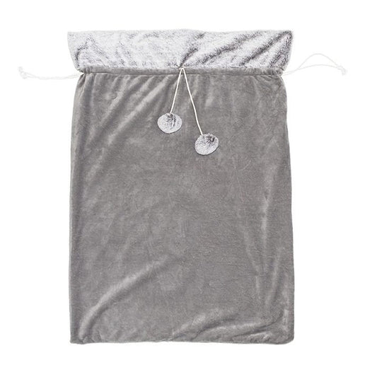 Personalised Grey Christmas Sack • Embroidered Name • Festive Decor for Santa’s Delivery • Cosy Holiday Keepsake, Cubbies