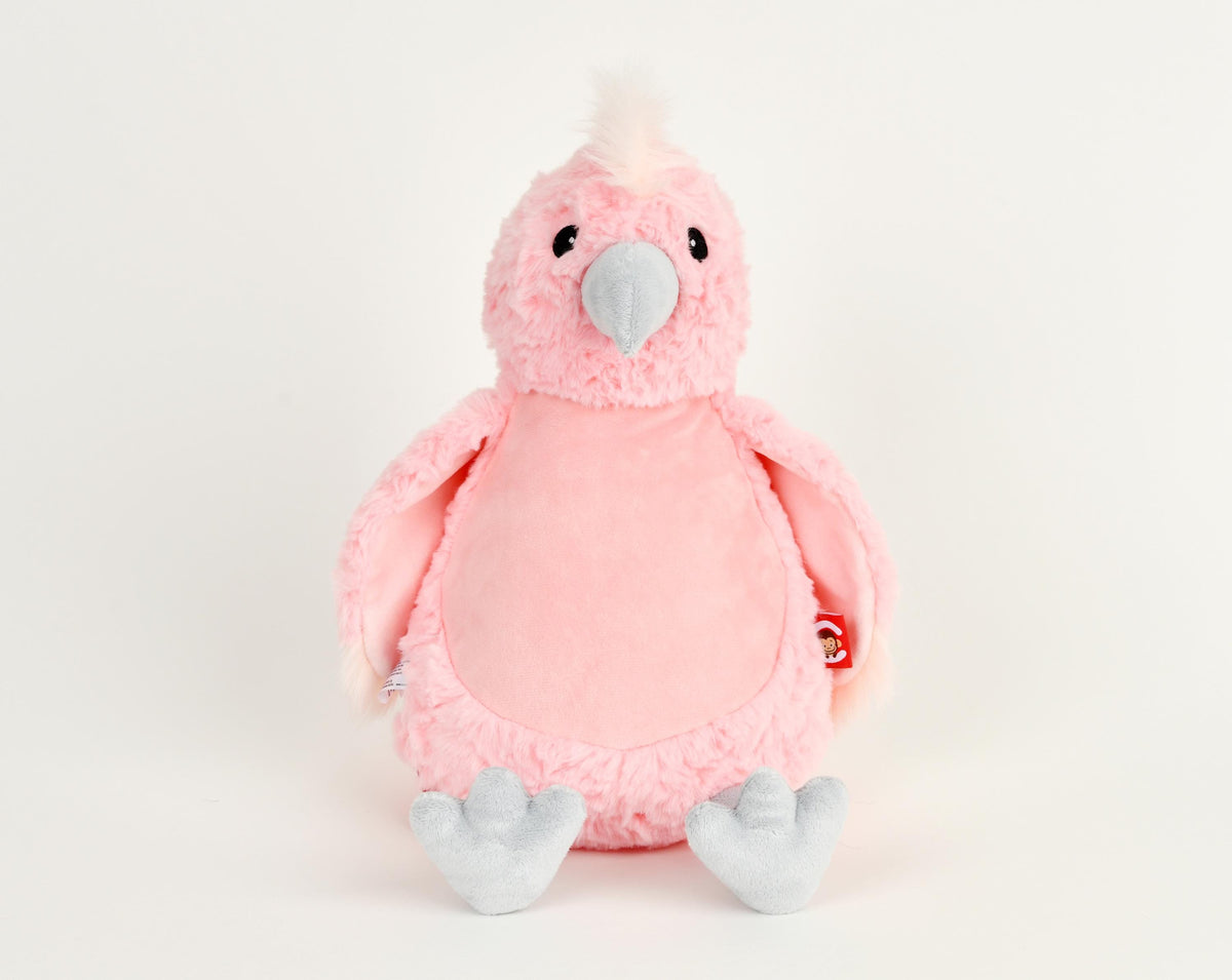 Personalised Embroidered Cockatoo Plush • Tropical Nursery Decor • Soft Cuddly Bird Toy • Baby Gift Keepsake • Naming Day Present, Cubbies
