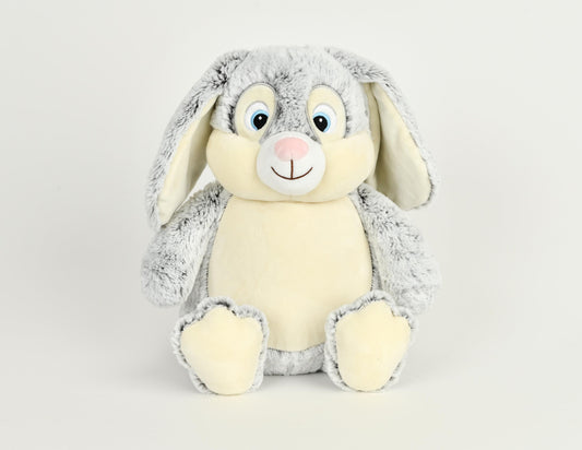 Personalised Embroidered Bunny Teddy • Soft Cuddly Rabbit Toy • Baby Shower Gift • Easter Nursery Keepsake • New Baby Present, Cubbies