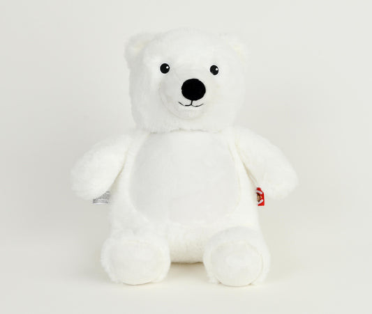 Personalised Embroidered Polar Bear Teddy, Cubbies Christmas Baby Gift