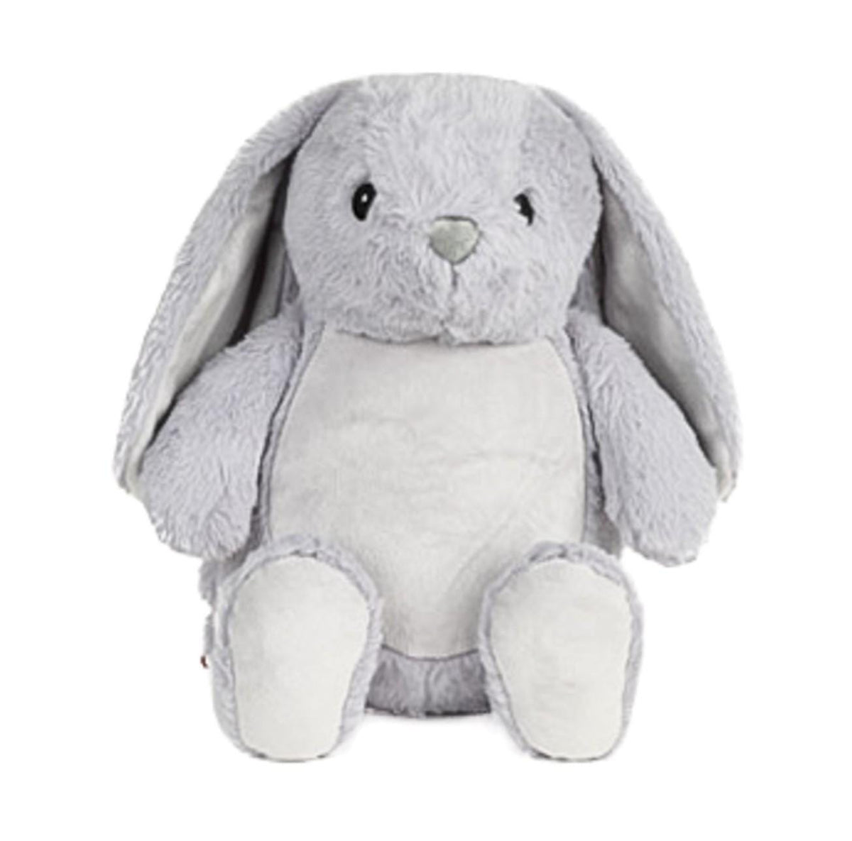 Personalised Embroidered Grey Bunny Rabbit Teddy • Baby Shower Gift • Soft Cuddly Toy • Nursery Keepsake • New Baby Arrival Present, Cubbies