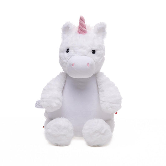 Personalised Embroidered White Unicorn Plush • Magical Nursery Decor • Baby Gift Keepsake • Soft Cuddly Toy • Birthday Present, Cubbies