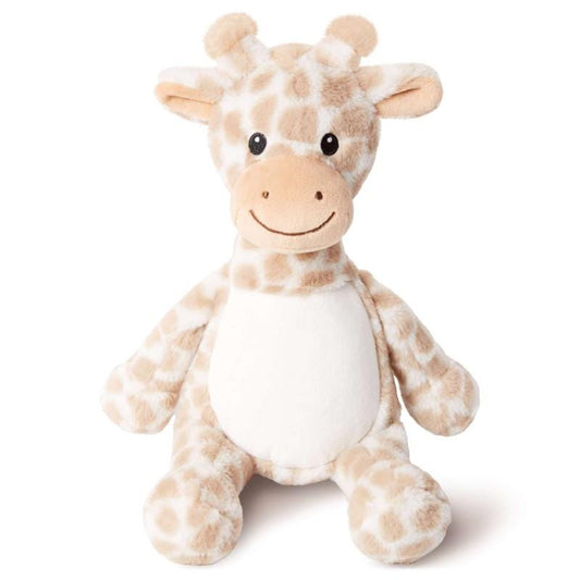 Personalised Printed Giraffe Plush, Tummi Birth Details Keepsake