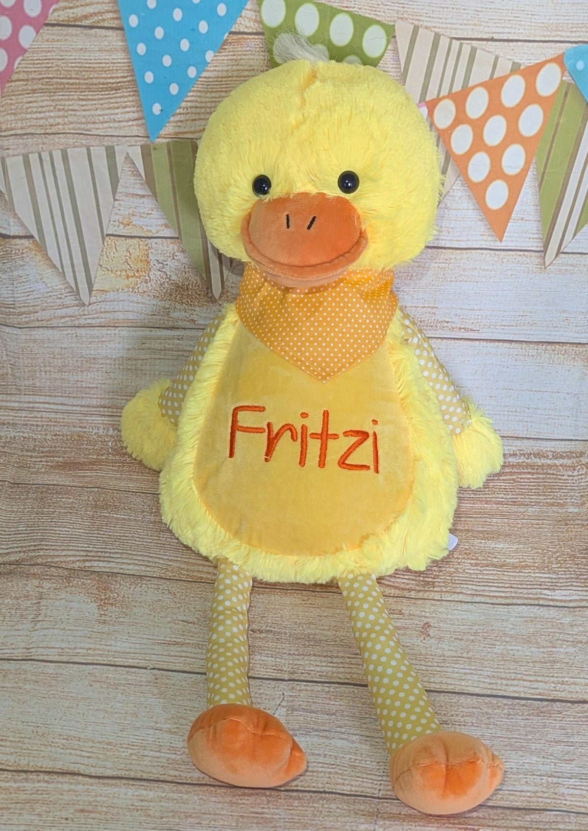 Personalised Embroidered Duck Chick Plush • Easter Baby Gift • Soft Cuddly Toy • Farm Nursery Decor • Birthday Keepsake, Tummi
