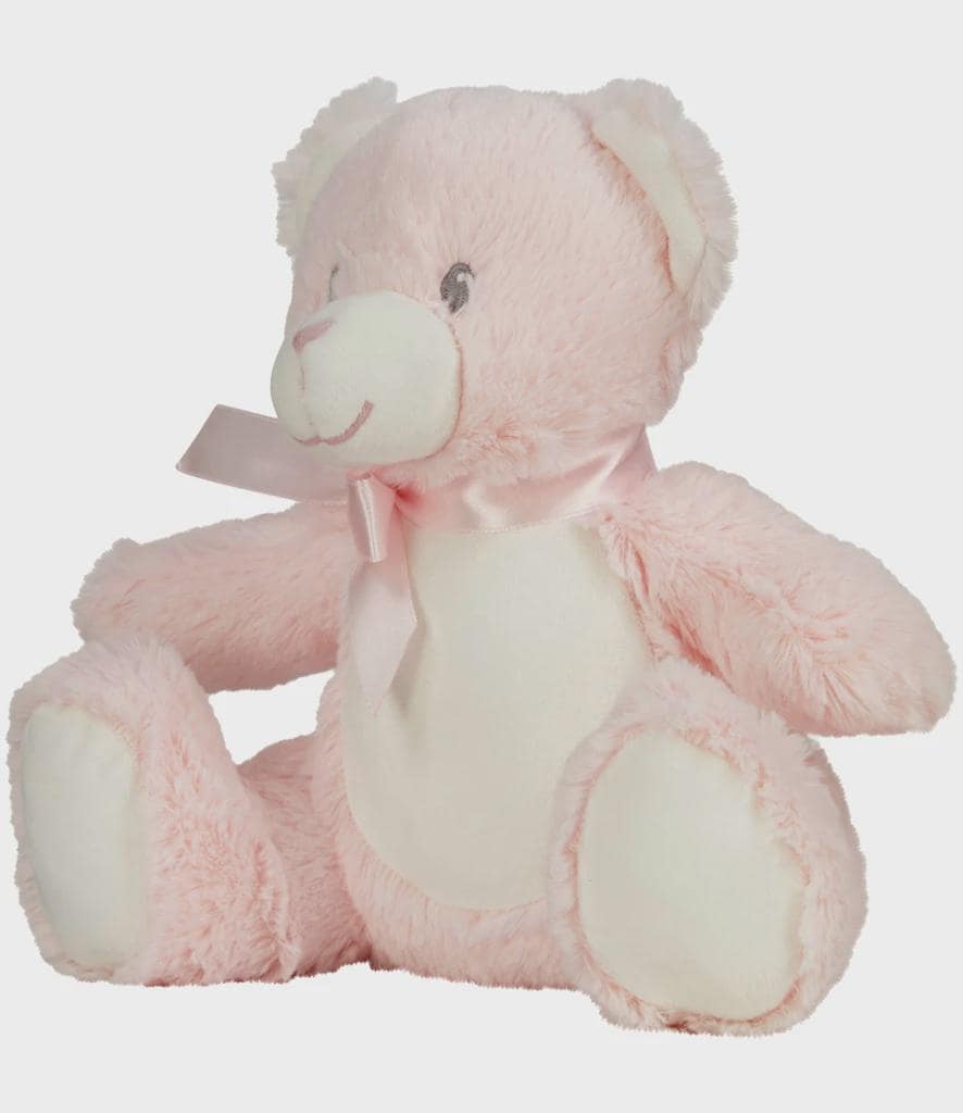 Personalised Printed Pink Bear • Custom Photo Teddy • Baby Gift • Birthday or Christening Keepsake- Mumbles