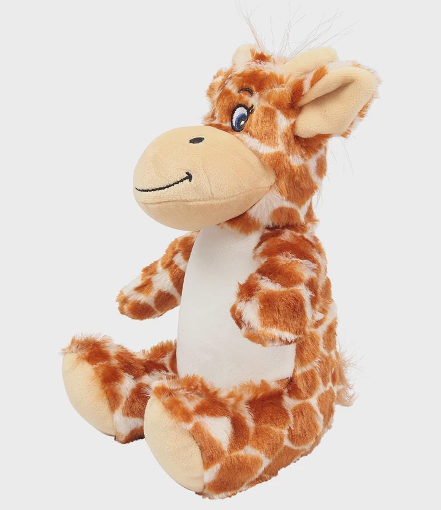 Personalised Printed Giraffe Plush Toy: Custom Name, Birth Block, Message • New Baby Gift • Birthday or Christening Keepsake -Mumbles