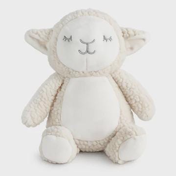 Personalised Printed Lamb Sheep Teddy • Farm Nursery Gift • Soft Cuddly Toy • New Baby Keepsake • Christening or Birthday Present