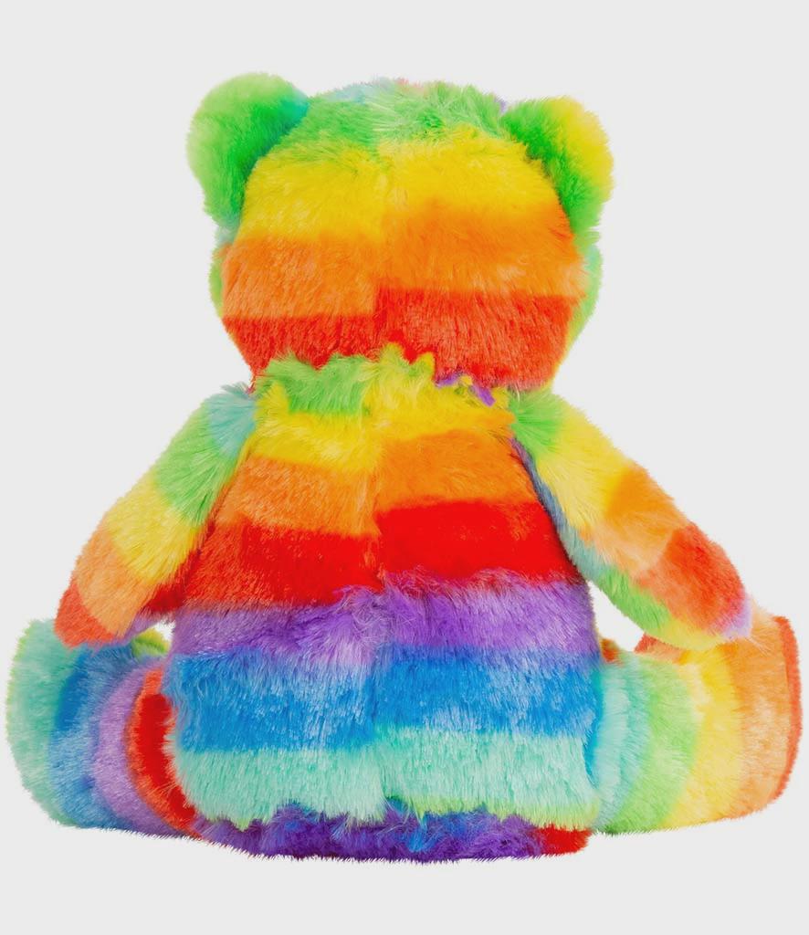 Personalised Printed Rainbow Bear • Custom Photo Teddy • New Baby Gift • Birthday or Christening Keepsake- Mumbles