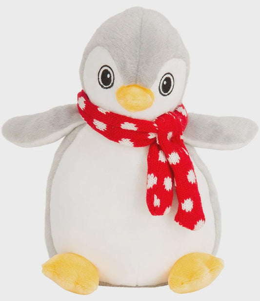 Personalised Printed Penguin Plush, Winter, Christmas- Mumbles