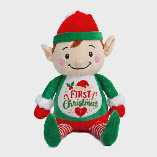 Personalised Printed Elf Plush • Christmas Baby Gift • Soft Cuddly Toy • Festive Nursery Decor • Newborn Keepsake