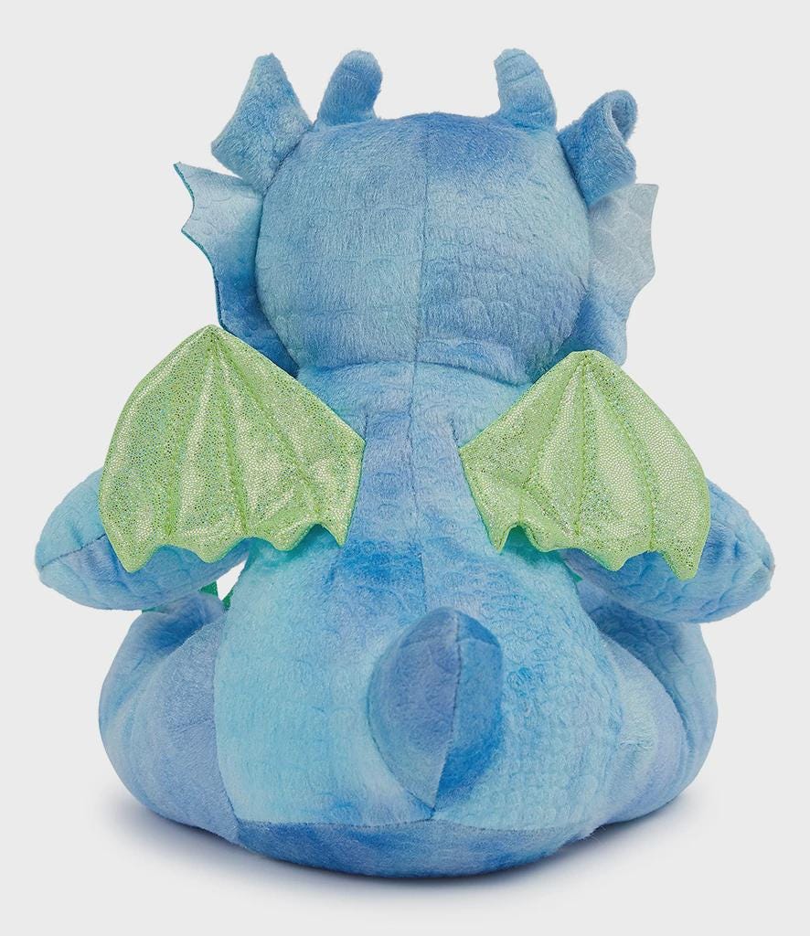 Personalised Printed Blue Dragon Dinosaur Soft Toy • Prehistoric Nursery Decor • Soft Cuddly Plush • Baby Shower Gift •Mumbles