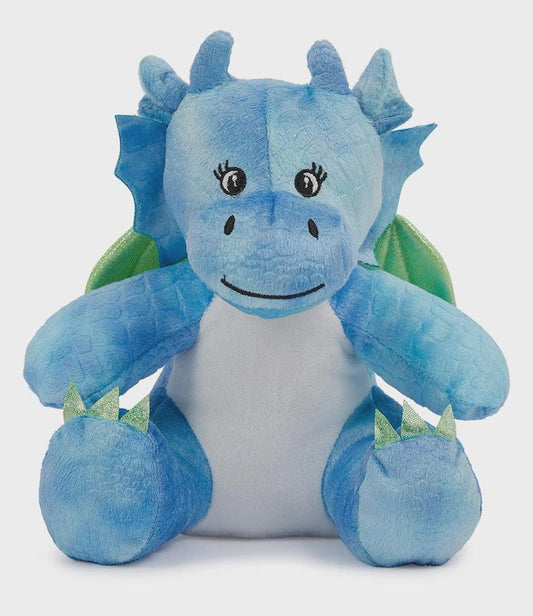 Personalised Printed Blue Dragon Dinosaur Soft Toy • Prehistoric Nursery Decor • Soft Cuddly Plush • Baby Shower Gift •Mumbles