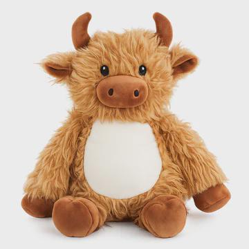 Personalised Printed Highland Cow Plush, Farm Baby Gift